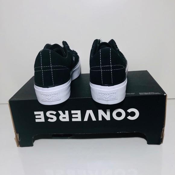 Converse One Star Platform Ox Black/White - Picture 4 of 8